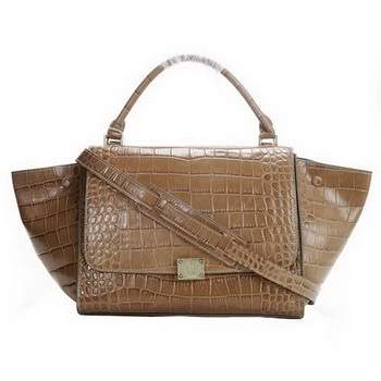 Celine Stamped Trapeze Bag - 3042 Apricot Original Leather - Click Image to Close