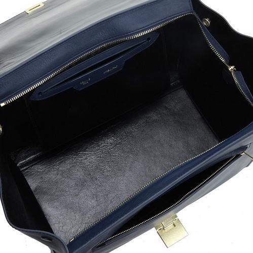 Celine Stamped Trapeze Bag - 3042 Blue Original Leather