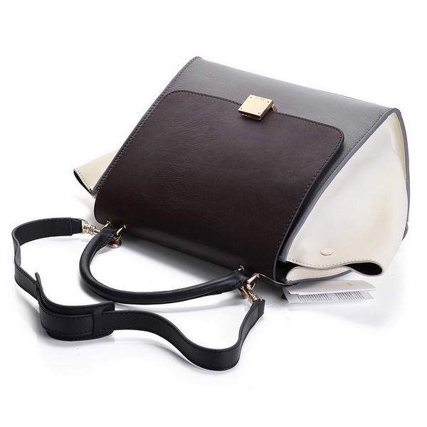 Celine Stamped Trapeze Bags - 3342 Brown and Offwhite