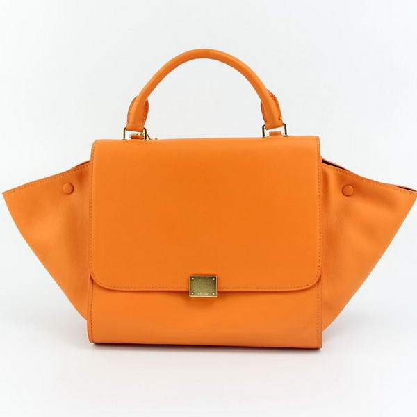 Celine Stamped Trapeze Bag - 64430 Orange Original Leather - Click Image to Close