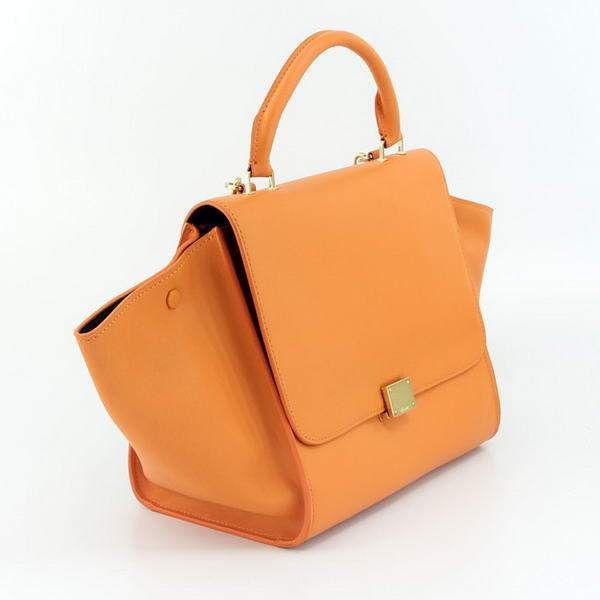 Celine Stamped Trapeze Bag - 64430 Orange Original Leather - Click Image to Close