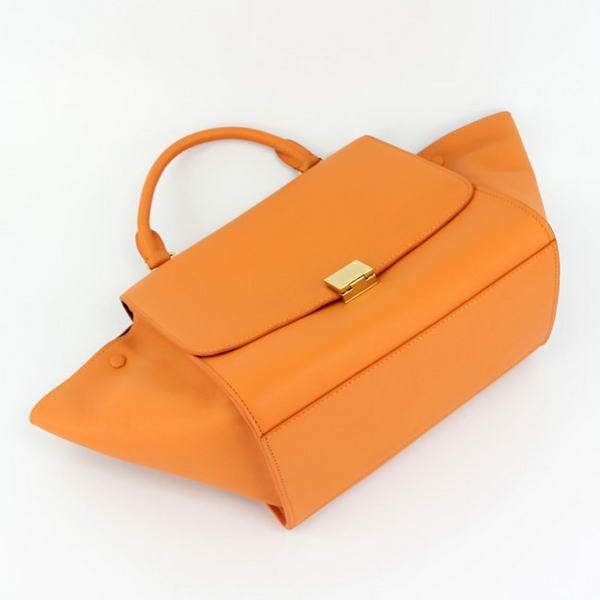 Celine Stamped Trapeze Bag - 64430 Orange Original Leather