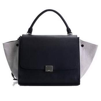 Celine Stamped Trapeze Bags - 3342 Black and Offwhite