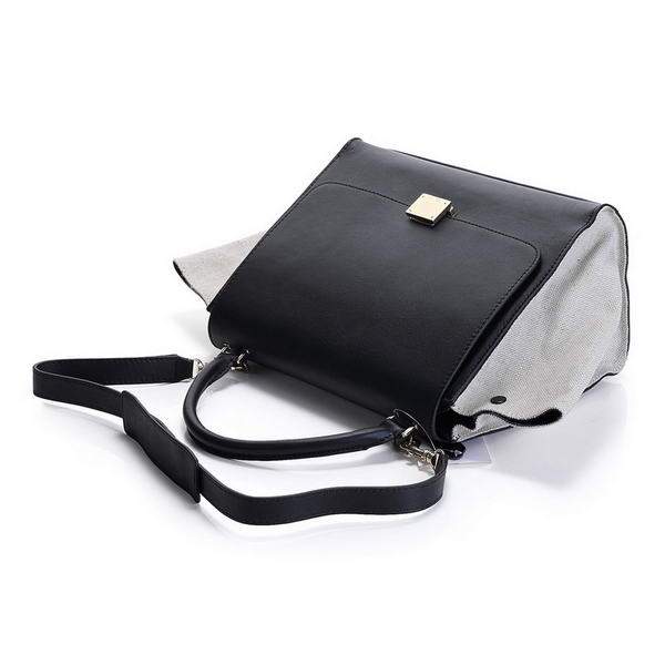 Celine Stamped Trapeze Bags - 3342 Black and Offwhite - Click Image to Close