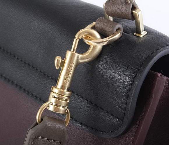 Celine Stamped Trapeze Bags - 88037 Black Bordeaux - Click Image to Close