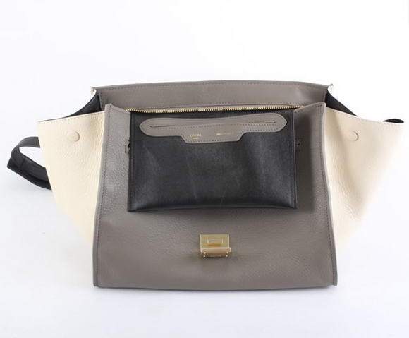 Celine Stamped Trapeze Bags - 88037 Grey Bordeaux