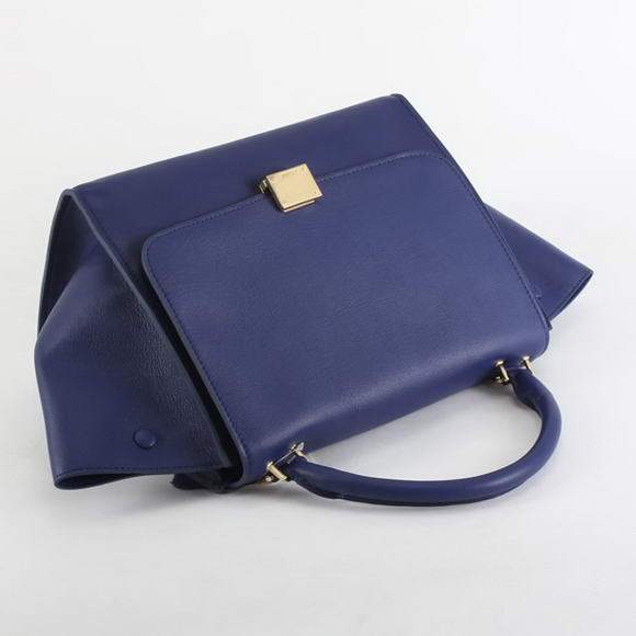 Celine Stamped Trapeze Bags - 88037 Blue Calf Leather
