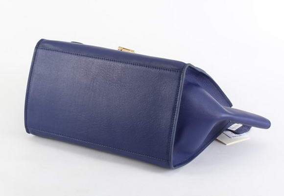 Celine Stamped Trapeze Bags - 88037 Blue Calf Leather - Click Image to Close
