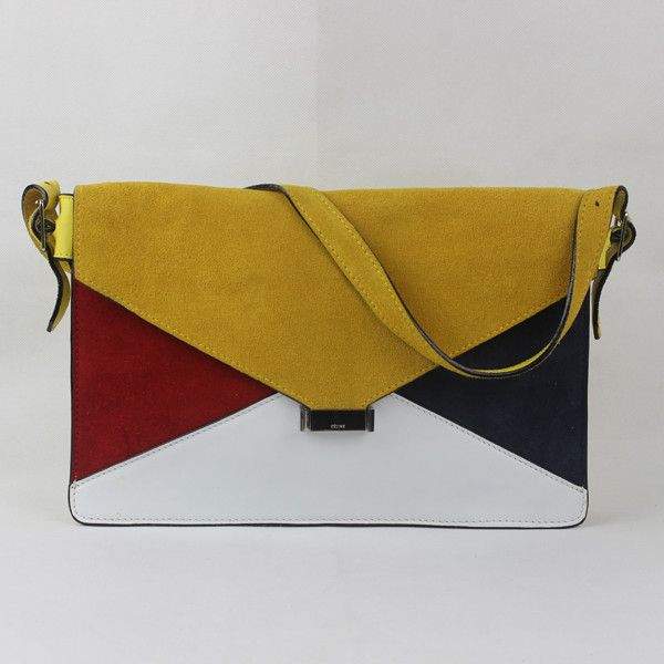 2012 New Arrival Celine Clutch Bag 18017 Yellow & White