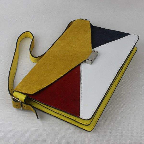 2012 New Arrival Celine Clutch Bag 18017 Yellow & White - Click Image to Close