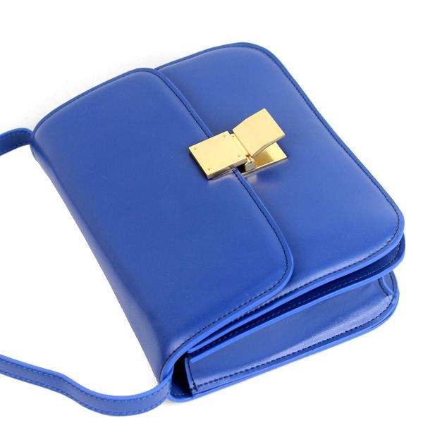 Celine Classic Box Flap Bag - 88007 Blue - Click Image to Close