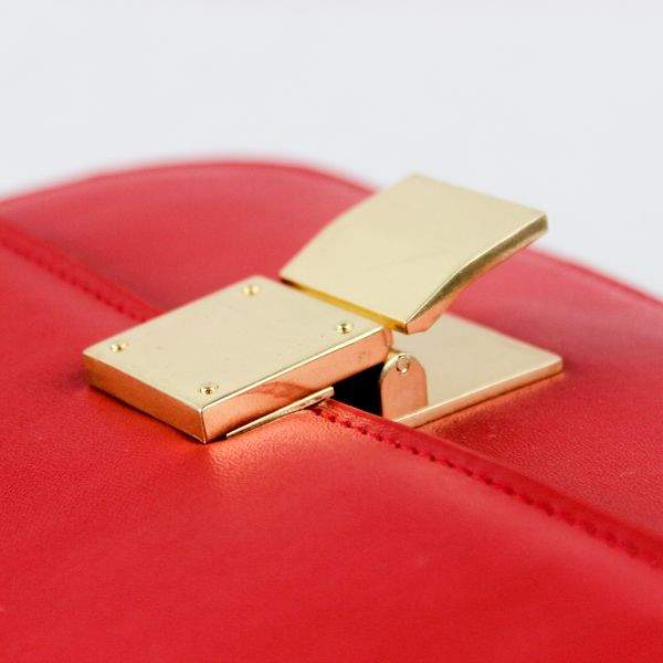 Celine Classic Box Flap Bag - 88007 Red - Click Image to Close