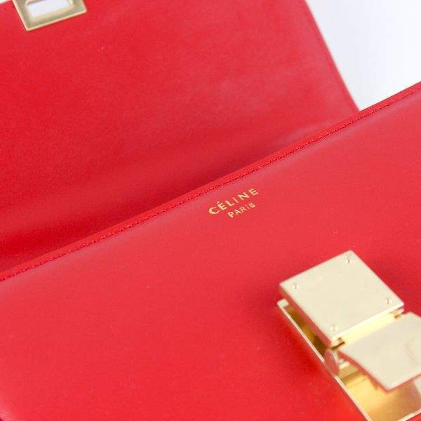 Celine Classic Box Flap Bag - 88007 Red - Click Image to Close
