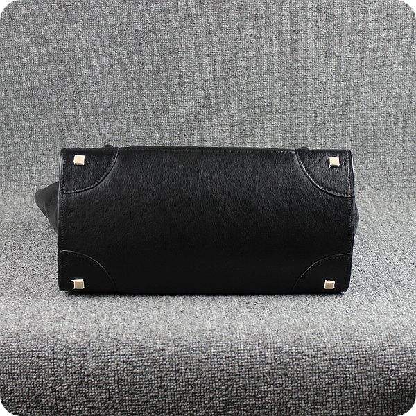 Celine Luggage Mini Tote Bag - 88017 Black Original Leather - Click Image to Close