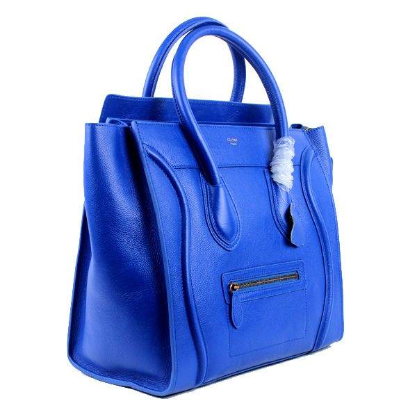 Celine Luggage Mini Tote Bag - 88017 Blue