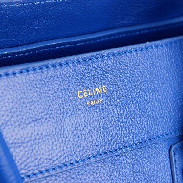 Celine Luggage Mini Tote Bag - 88017 Blue - Click Image to Close