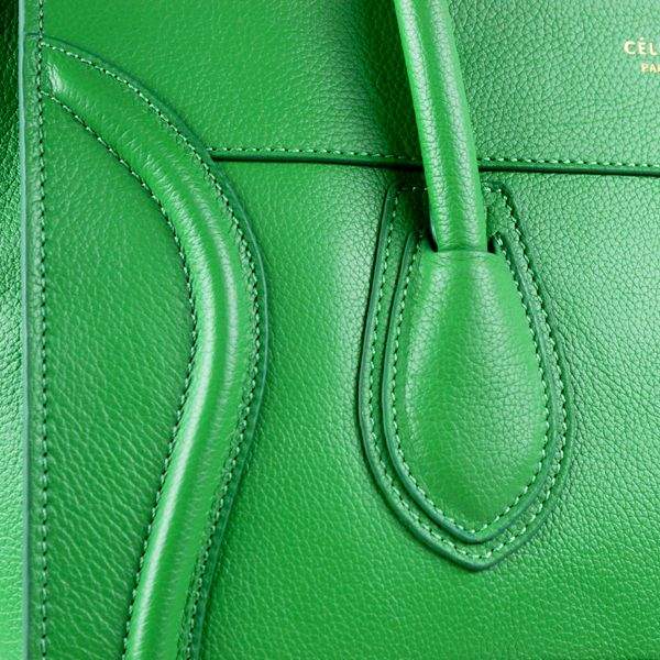 Celine Luggage Mini Tote Bag - 88017 Green