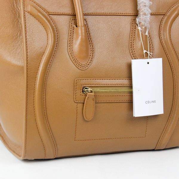 Celine Luggage Mini 30cm Tote Bag - 88022 Apricot Oil leather