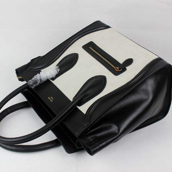 Celine Luggage Mini 30cm Tote Bag - 88022 Black & White