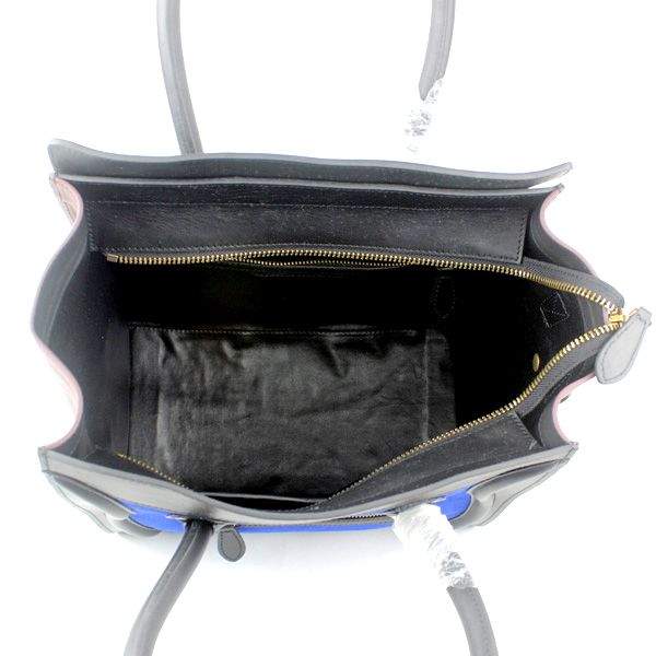 Celine Luggage Mini 30cm Tote Bag - 88022 Blue Black & Red