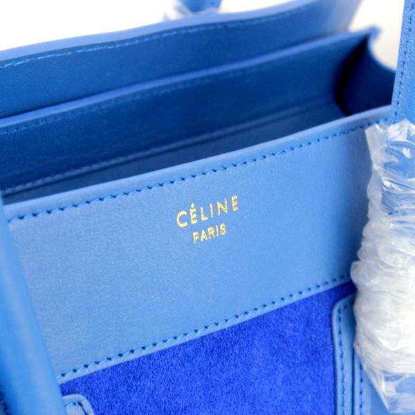 Celine Luggage Mini 30cm Tote Bag - 88022 Blue & Blue - Click Image to Close
