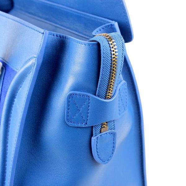 Celine Luggage Mini 30cm Tote Bag - 88022 Blue & Blue