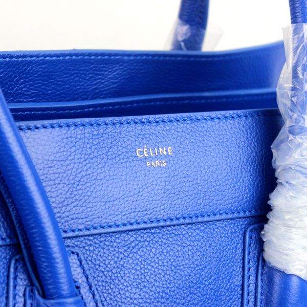 Celine Luggage Mini 30cm Tote Bag - 88022 Blue Calf Leather - Click Image to Close