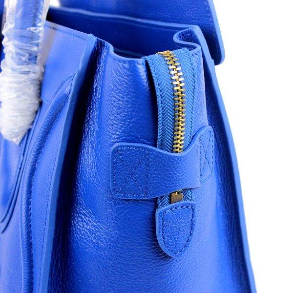 Celine Luggage Mini 30cm Tote Bag - 88022 Blue Calf Leather