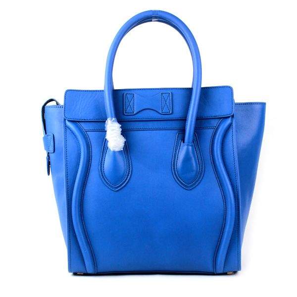 Celine Luggage Mini 30cm Tote Bag - 88022 Blue Original Leather