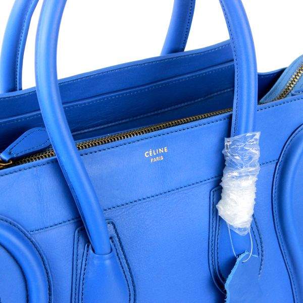 Celine Luggage Mini 30cm Tote Bag - 88022 Blue Original Leather