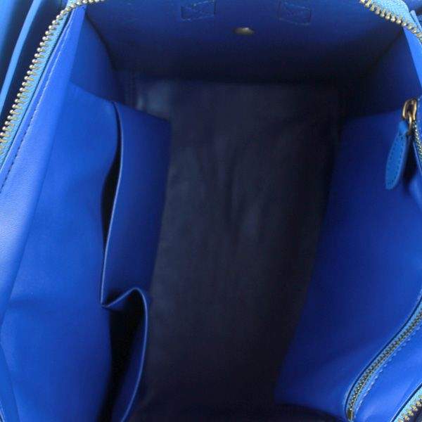 Celine Luggage Mini 30cm Tote Bag - 88022 Blue Original Leather - Click Image to Close