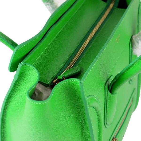 Celine Luggage Mini 30cm Tote Bag - 88022 Green Calf Leather