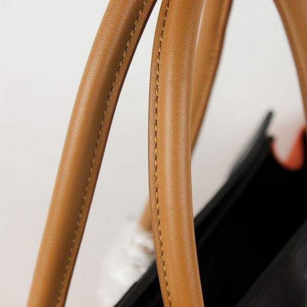 Celine Luggage Mini 30cm Tote Bag - 88022 Orange Black & Camel Original Leather