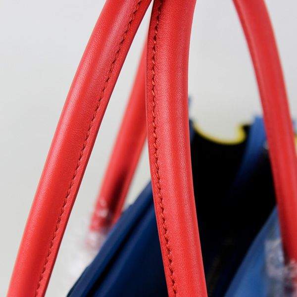 Celine Luggage Mini 30cm Tote Bag - 88022 Yellow Blue & Red Original Leather