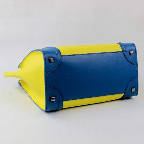 Celine Luggage Mini 30cm Tote Bag - 88022 Yellow Blue & Red Original Leather - Click Image to Close