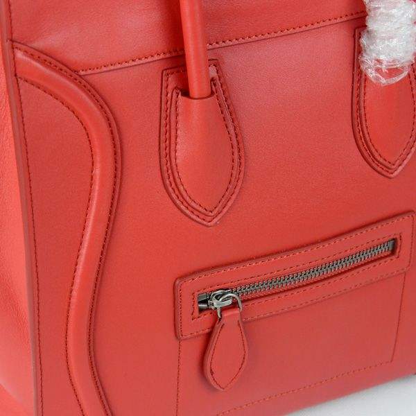 Celine Luggage Mini 30cm Tote Bag - 88022 Red Original Leather - Click Image to Close