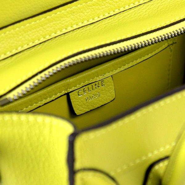 Celine Nano 20cm Luggage Leather Tote Bag - 88029 Yellow