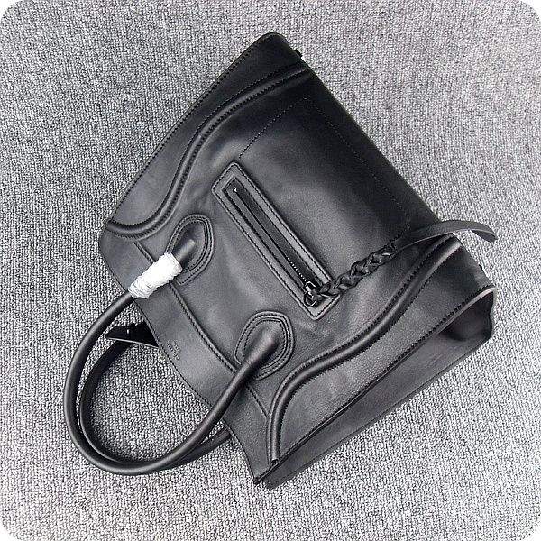 Celine Luggage Phantom Square Tote 88033 Black Calf Leather