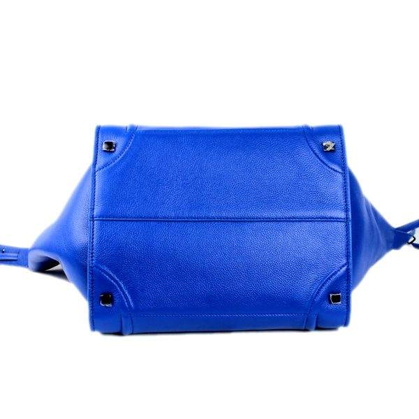Celine Luggage Phantom Square Tote 88033 Blue Calf Leather