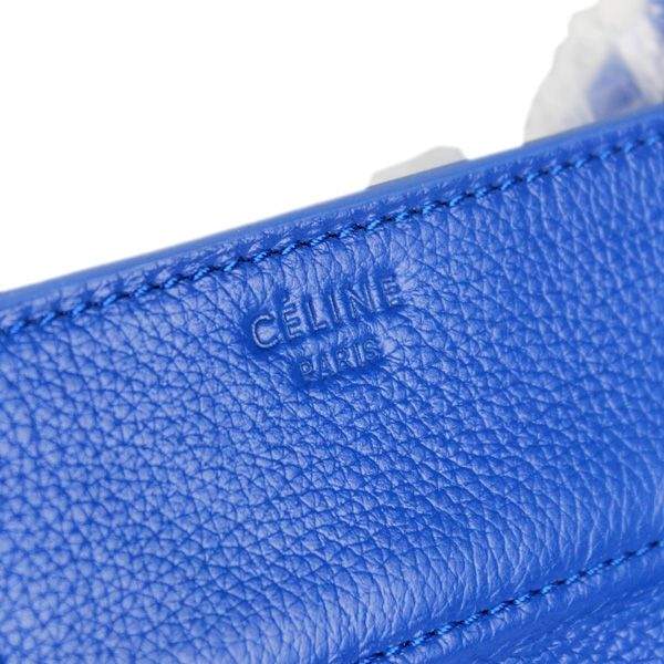 Celine Luggage Phantom Square Tote 88033 Blue Calf Leather - Click Image to Close
