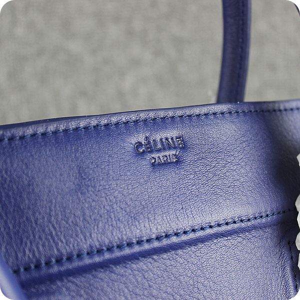 Celine Luggage Phantom Square Tote 88033 Sky Blue Original Leather - Click Image to Close
