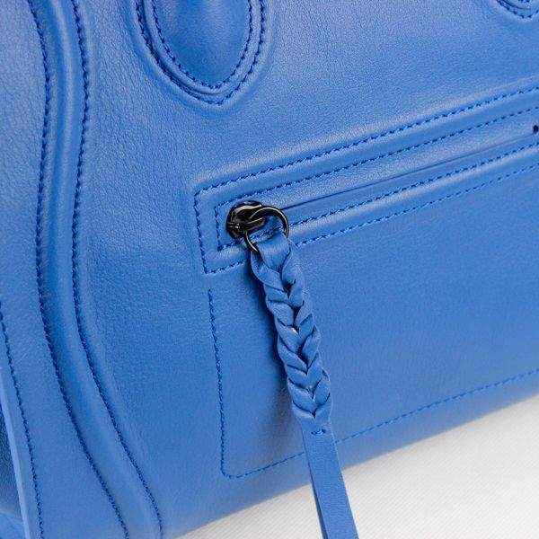 Celine Luggage Phantom Square Tote 88033 Blue Original Leather