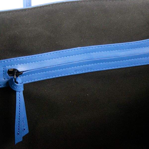 Celine Luggage Phantom Square Tote 88033 Blue Original Leather - Click Image to Close