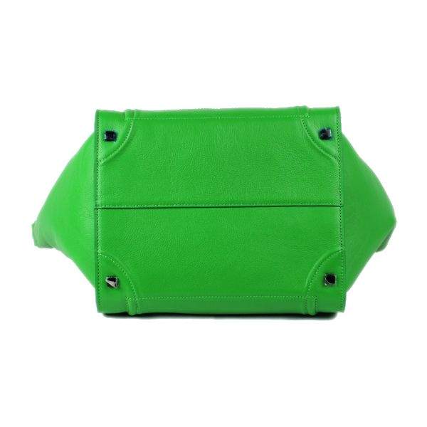 Celine Luggage Phantom Square Tote 88033 Green Calf Leather