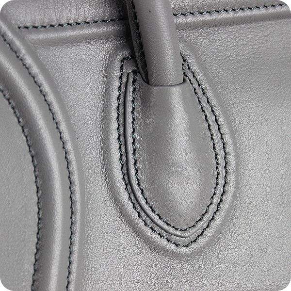 Celine Luggage Phantom Square Tote 88033 grey Original Leather - Click Image to Close