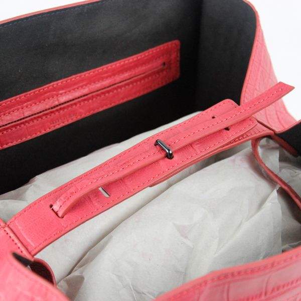Celine Luggage Phantom Square Tote 88033 Red Croco - Click Image to Close