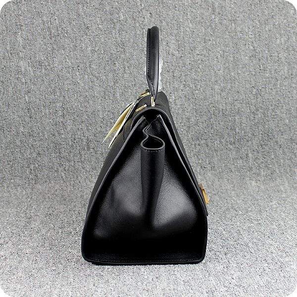Celine Stamped Trapeze Shoulder Bag - 88037  Black Croco Leather
