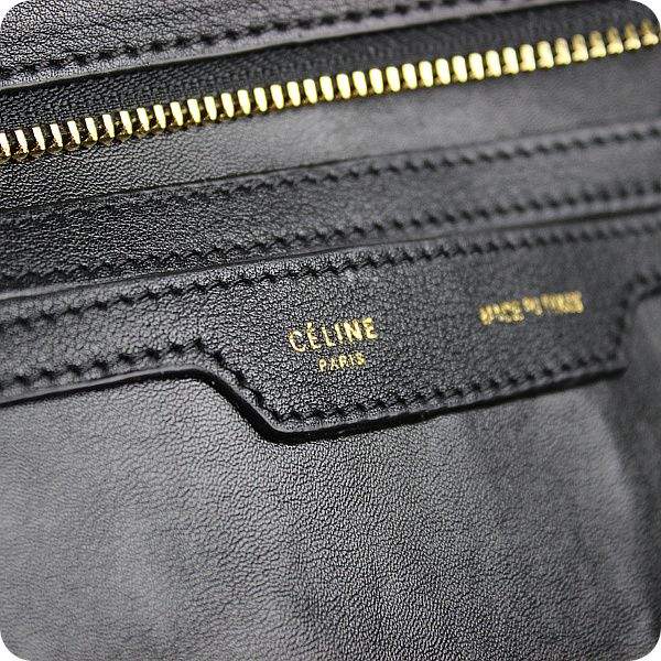 Celine Stamped Trapeze Shoulder Bag - 88037  Black Croco Leather