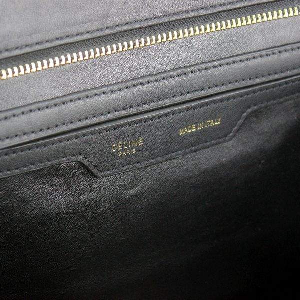 Celine Stamped Trapeze Shoulder Bag - 88037  Black Green Snake Original Leather