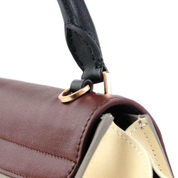 Celine Stamped Trapeze Shoulder Bag - 88037 Red Grey Cream Original Leather